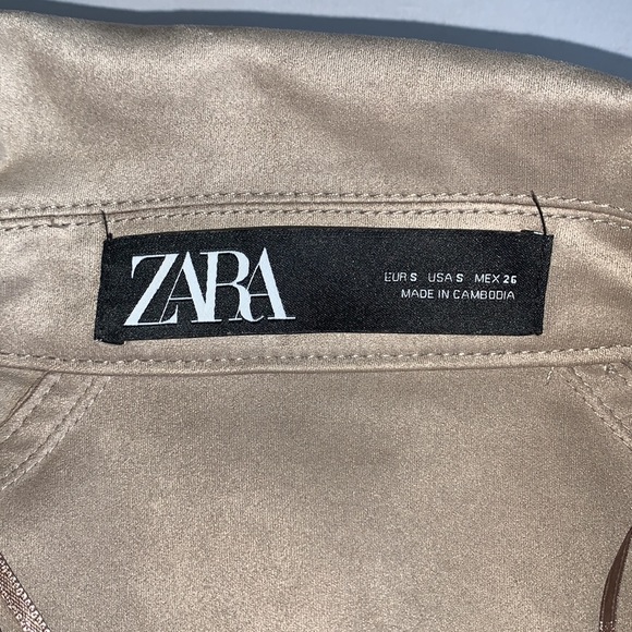 Zara Faux Suede Jacket Coat Size Small - Picture 4 of 7